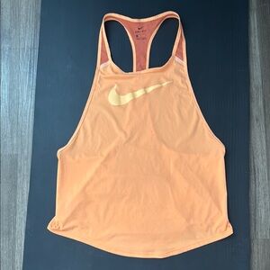 Nike Orange Sleeveless Tank Top for Active Wear